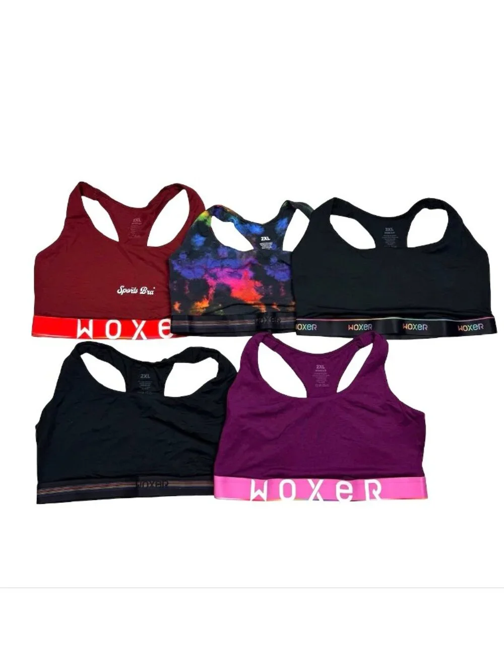 NEW Woxer  Modal Boss 2.0 Womens Sports Bra Activewear Top • 2XL • Lot of 5